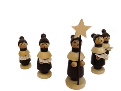 Miniaturfiguren Kurrendefiguren bunt groß HxBxT 6-9x2,5x2,5cm NEU Seiffen Erzgeb