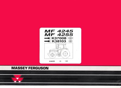 Ersatzteilliste Massey Ferguson MF 4245 MF 4255