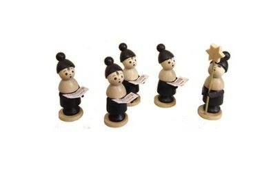 Miniaturfiguren Kurrendefiguren bunt klein HxBxT 3-4,5x1x1cm NEU Seiffen