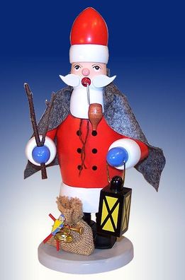 Räuchermann Weihnachtsmann mit Laterne Höhe 28cm NEU Rauchmann Räucherfigur