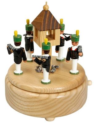 Spieldose Bergmannsparade bunt mit Huthaus BxHxT 13x16x13 cm NEU Spieluhr Spielw