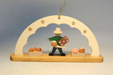 Christbaumschmuck Schwibbogen mit Pfefferkuchenverkäufer Höhe= 4,5cm NEU Weihnach