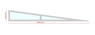 Aluminium Seitenkeil / Abschlusskeil für Terrassenüberdachung nach Maß - spitz zulauf