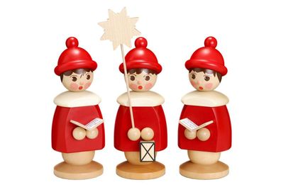Miniaturfiguren 3 Kurrendefiguren rot Höhe 19cm NEU Weihnachten Figuren Kirche H