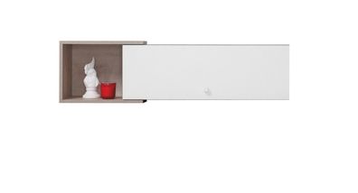 Hängeschrank Wandschrank Sigma SI - 13 (Beton/ Weiß Lux/ Eiche)