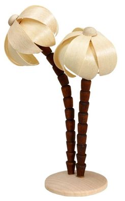 Miniaturfiguren Palmenoase 2 Palmen auf Sockel natur Höhe 11,5 cm NEU Palme Blum