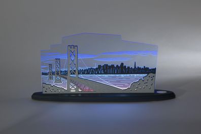 Motivleuchte San Francisco Länge ca 47cm NEU Schwibbogen Lichterbogen LED USA Am
