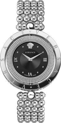 Versace VE7901523 Eon schwarz silber Edelstahl Armband Uhr Damen NEU