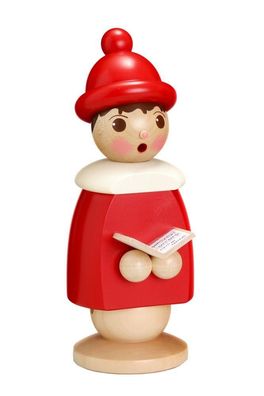 Miniaturfiguren Frierendes Kurrendekind mit Buch rot Höhe 26cm NEU Weihnachten F