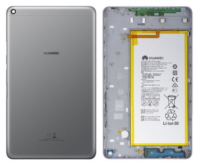 Original Huawei MediaPad T3 8" Akkudeckel KOB-L09 + Akku HB3080G1EBC Grau Neu