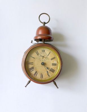 alter Junghans Wecker mit Glocke Jugendstil Uhr