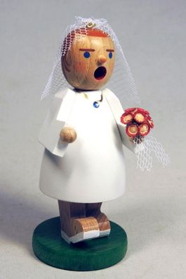 Räucherfigur Braut mit Strauß Höhe= 11cm NEU Räuchermann Rauchmann Räucherkerze R
