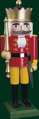 Nussknacker König mit Zepter rot Höhe= 93cm NEU Weihnachten Seiffen Nutcracker Nü