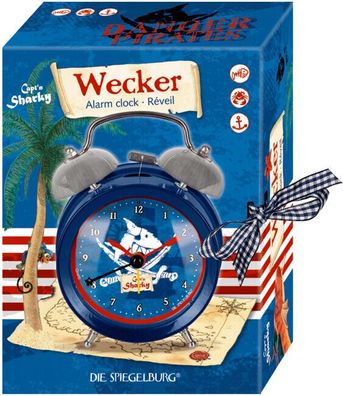 Wecker Capt´n Sharky Kinderwecker Piraten blau Spiegelburg neu 13809