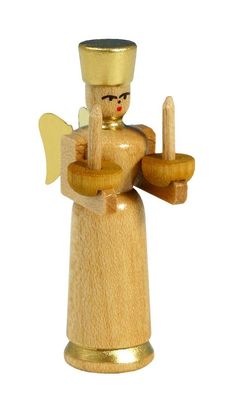 Miniaturfigur Engel natur Höhe ca 5cm NEU Holzfigur Weihnachtsfigur Holzengel