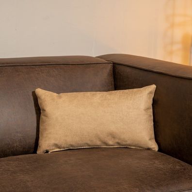 Bronx71 Kissen Kyla Eco-Leder beige 25x45 cm