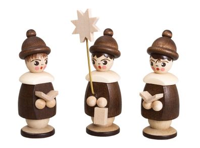 Miniaturfiguren 3 Kurrendefiguren natur Höhe 5cm NEU Weihnachten Figuren Kirche