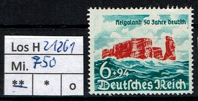 Los H21261: Deutsches Reich Mi. 750 * *