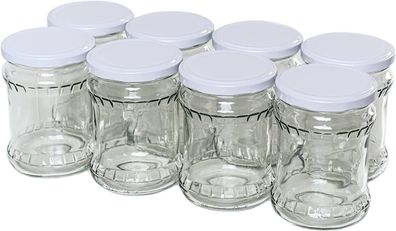 500 ml Einweckgläser mit Deckel Einmachgläser Vorratsgläser Einmachglas Weiß