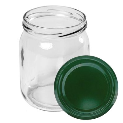 540 ml Einweckgläser Einmachgläser Vorratsgläser Einmachglas Deckel Grün