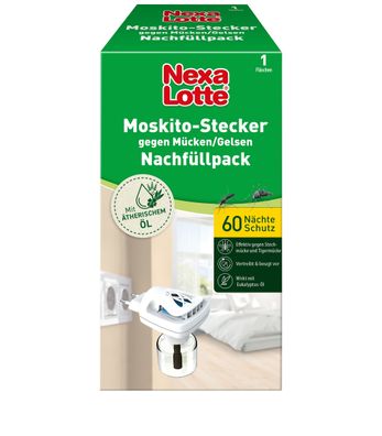 NEXA LOTTE® Moskito-Stecker gegen Mücken und Gelsen Nachfüllfläschchen, 46 ml