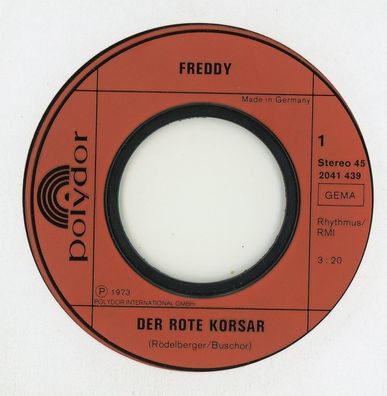7" Freddy - Der rote Korsar ( Ohne Cover )