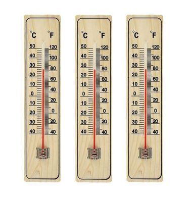 3x Zimmerthermometer Thermometer Innen Außenthermometer Analog Raum Garten MD11