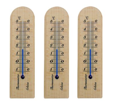 Thermometer Zimmerthermometer Innenthermometer Analog Holz Heimthermometer MD20