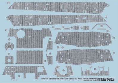 MENG-Model 1:35 SPS-039 German Heavy Tank Sd. Kfz.182 King Tiger Zimmerit Decal