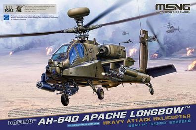 MENG-Model 1:35 QS-004 Boeing AH-64D Apache Longbow Heavy Attack Helicopter