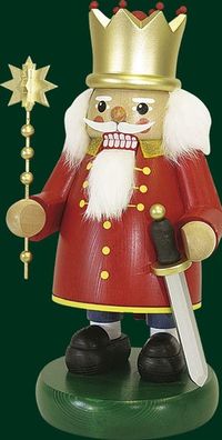 Nussknacker König mit Zepter Höhe= 32cm NEU Weihnachten Seiffen Nutcracker Nüsse