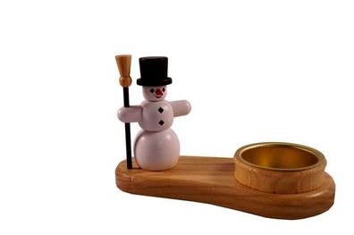 Kerzenhalter Schneemann mit Teelicht bunt Höhe=8cm NEU Weihnachten Kerzenschmuck