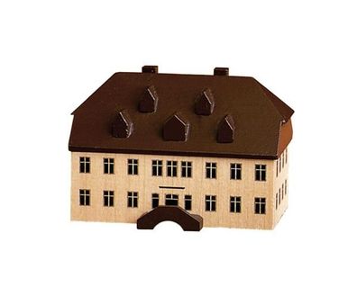 Miniaturhaus Alte Schule Seiffen HxBxT 5,5x7,5x4,5cm NEU Holzdorf Holzbaustein