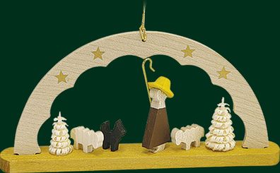 Christbaumschmuck Schwibbogen mit Schäfer und Schafe Höhe= 4,5cm NEU Weihnachten