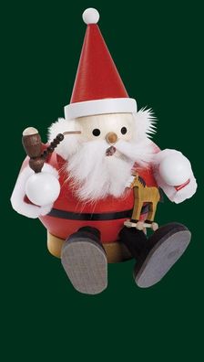 Räucherfigur Weihnachtsmann mit Geschenke sitzende Höhe= 15cm NEU Räuchermann Rau