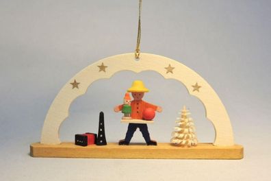 Christbaumschmuck Schwibbogen mit Spielzeughändler Höhe= 4,5cm NEU Weihnachten Ba