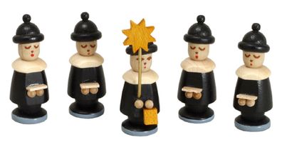 Miniaturfiguren Kurrende schwarz Höhe 2,7 cm NEU Spielzeug Dekoration Holz