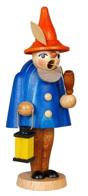 Miniaturräuchermann Wichtel blau HxBxT 12x4x4cm NEU Rauchen Rauchfigur Rauchmann