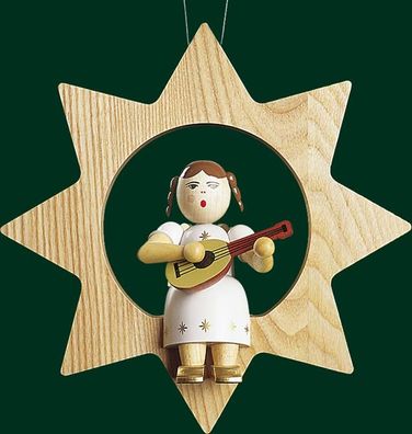 Christbaumschmuck Stern Engel mit Mandoline Höhe= 21cm NEU Weihnachten Baumschmuc