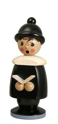 Miniaturfiguren Frierendes Kurrendekind mit Buch schwarz Höhe 19cm NEU Weihnacht
