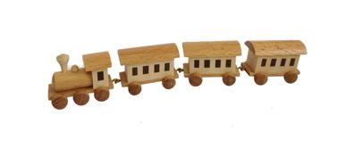 Miniatur Eisenbahn mit Anhänger Höhe=3cm NEU Seiffen Erzgebirge Dekoration Holzf