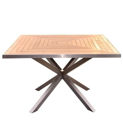 Designer Tischset Andalo Tisch + 4 Stühle Cantene Teakholz Edelstahl - Tischplatte...