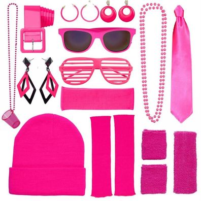 80er Jahre Accessoires pink