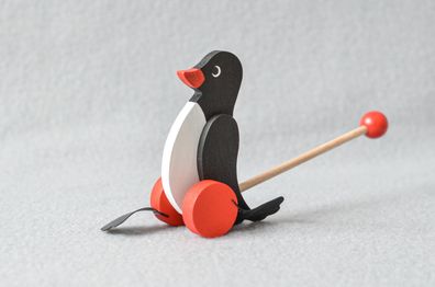 Holzspielzeug Watscheltier Pinguin Höhe=8cm NEU Schiebetiere Holztiere Holz