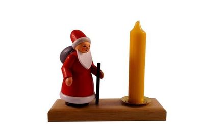 Kerzenhalter Weihnachtsmann bunt HxBxT 8x10x3,5cm NEU Weihnachten Kerzenschmuck