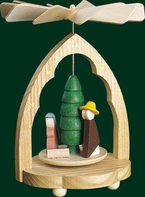 Wärmespiel Christi Geburt bunt Höhe= 11cm NEU Wärme Heizung Ofen Pyramide Holzpyr