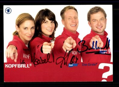 Team Kopfball ARD Autogrammkarte Original Signiert # BC 210675