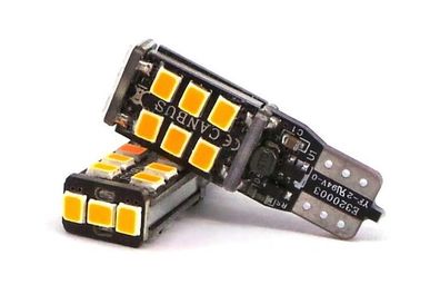 2 Stück T10 W10W LED-Glühbirne 10-18V 560lm CANBUS orange Off-Road