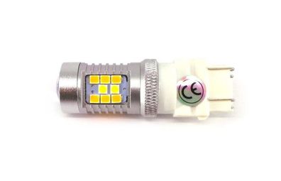 2 Stück 3157, P27/7W LED-Glühbirne 12-24V 2000lm CANBUS weiß-orange Off-Road