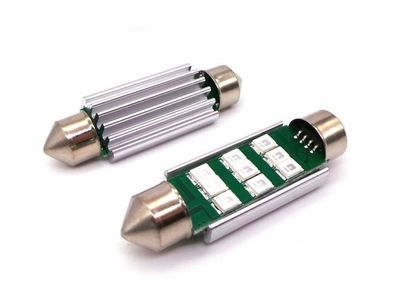 6 Stück SV8.5 LED-Glühbirne 12-24V CANBUS 42mm Blau Off-Road